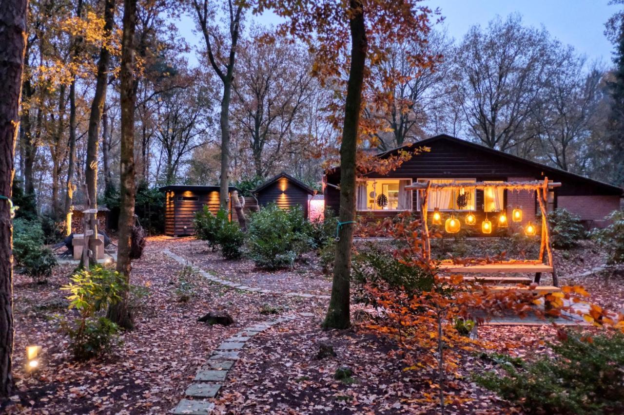 Lodge In Een Bosrijke Omgeving Met Hottub & Sauna Opt Rheezerveen Esterno foto